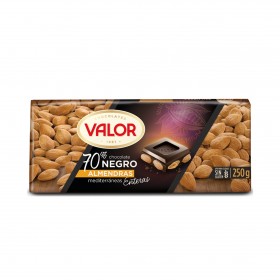 VALOR CH.NEG.70 ALMENDRA 250g