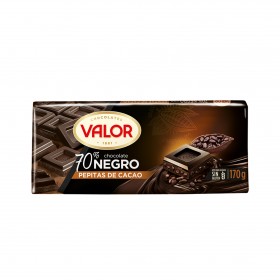 VALOR CHOC.NEGRO 70PEPITAS 170