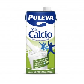 PULEVA LECHE CALCIO SEMI. 1L